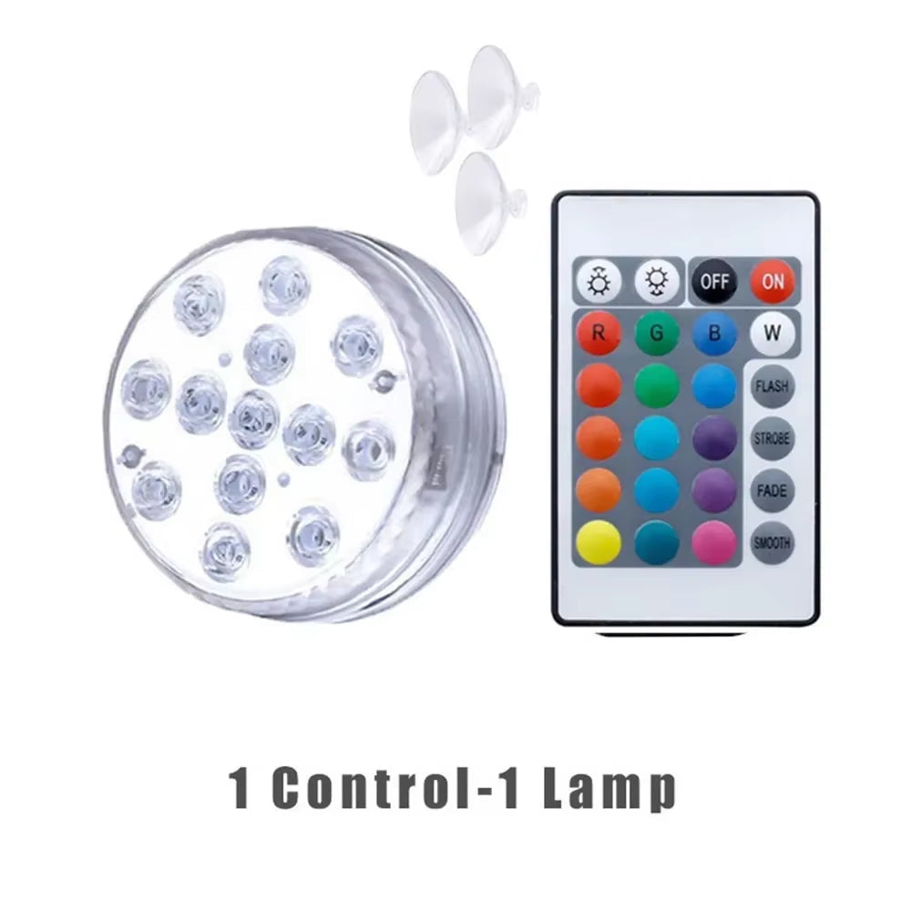 13-LED Submersible Light – Waterproof Color-Changing Pool &amp; Vase Light for Mood Lighting and Decor