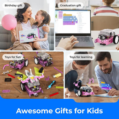 mBot Robot Kit – STEM Learning &amp; Coding Fun for Kids Ages 8-12 (Pink)  Get your kids started on a fun and educational robotics journey!