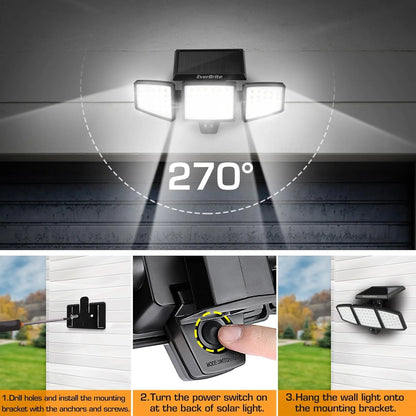 Waterproof Bionic Security Lights with 2 Modes &amp; Adjustable Heads (2 Pack)