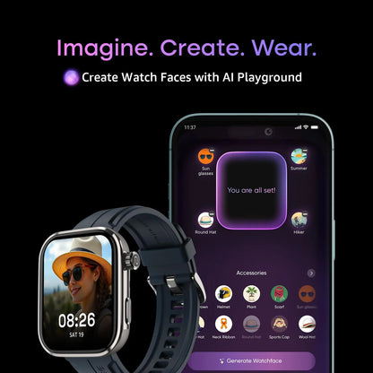 ColorFit Pro 6 Max Smartwatch – Signature Brown | 1.96&quot; AMOLED, AI, GPS, 5ATM, 7-Day Battery