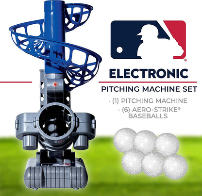 Franklin Sports MLB Electronic Baseball Pitching Machine – Adjustable Height for Kids &amp; Teens