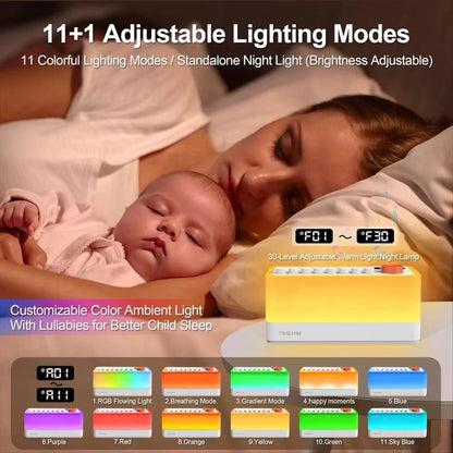 DreamGlow Soundscape: DIY Noise Machine with RGB Night Light &amp; Immersive Sleep Sounds