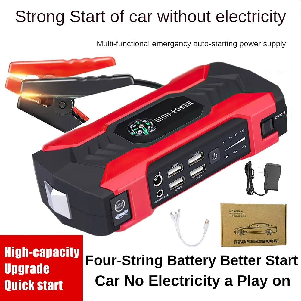 Car Jump Starter – 28000mAh 600A 12V Portable Battery Booster &amp; Power Bank with LED Flashlight