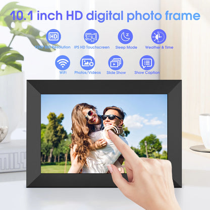 10.1-Inch Smart Digital Photo Frame with 32GB Storage, WiFi &amp; App Control 