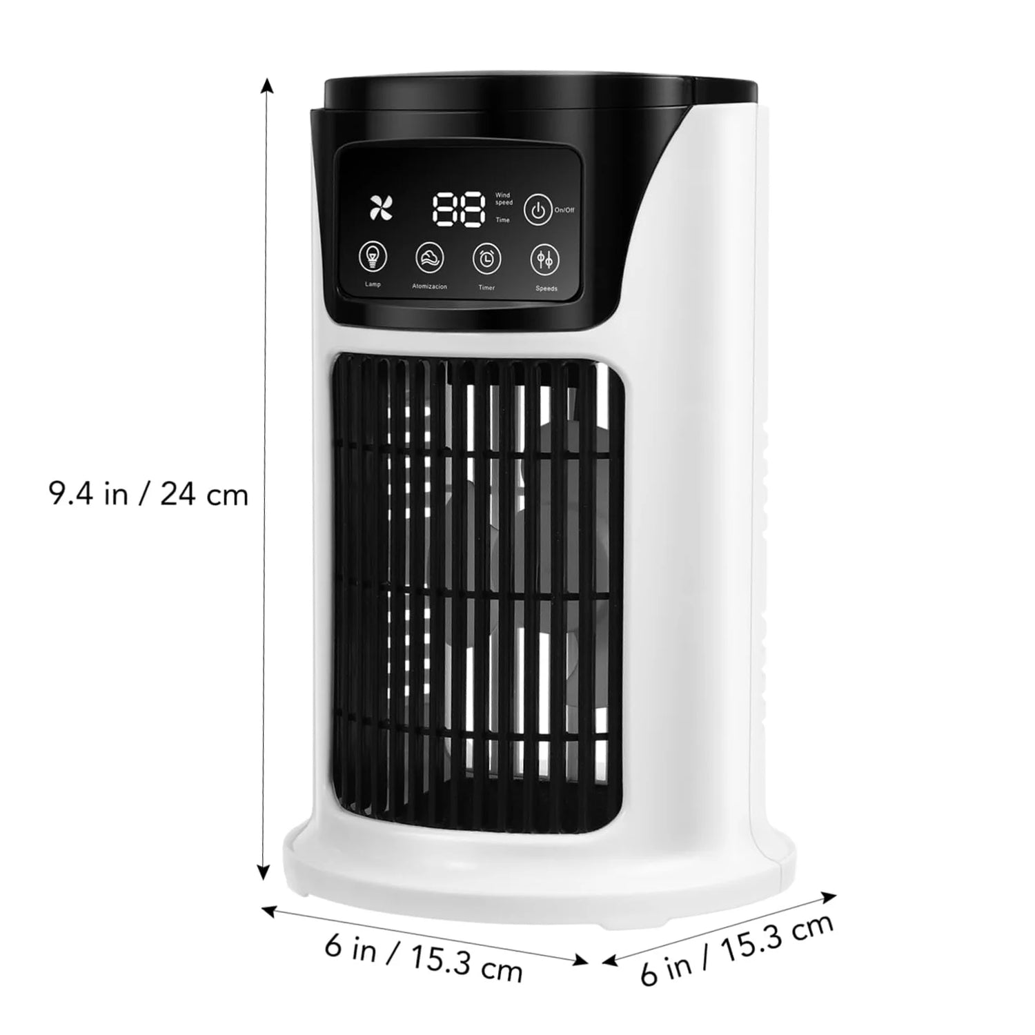 3-in-1 Portable Air Conditioner Humidifier &amp; Atmosphere Light – USB Cooler Fan for Office &amp; Home
