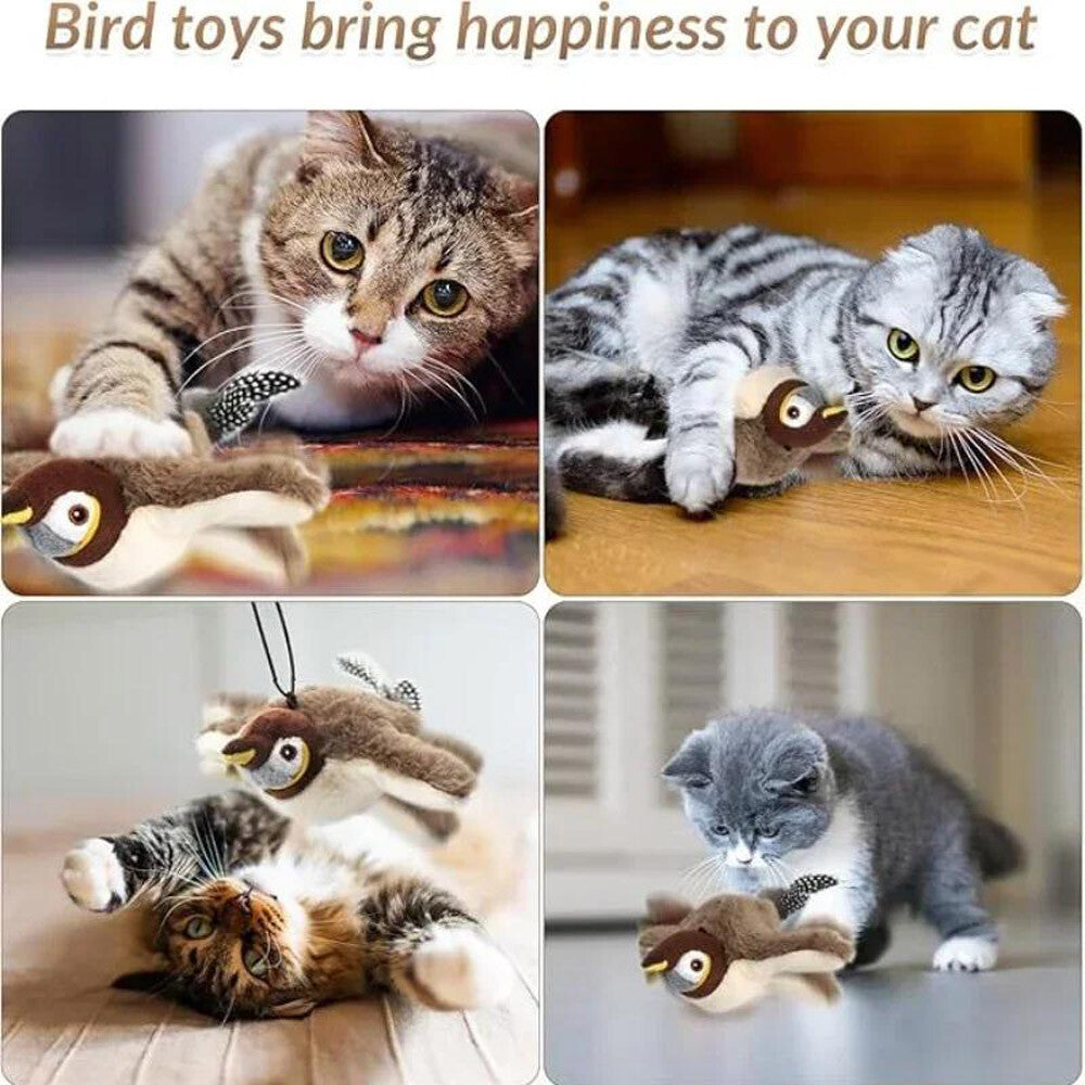 USB Interactive Flying Bird Cat Toy – Electronic Pet Simulation Sparrow Toy