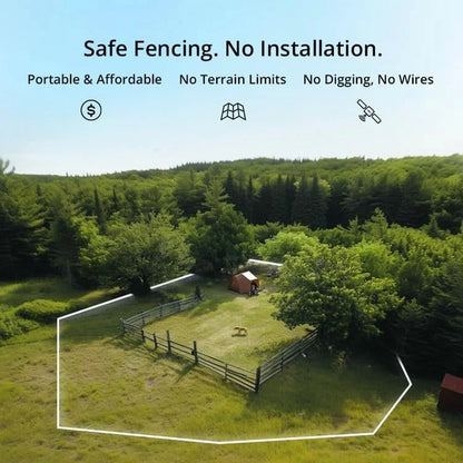 Wireless Fence GPS Dog Collar – AI Analysis, Precise Positioning, 5-Day Battery, IP68 Waterproof | Gray