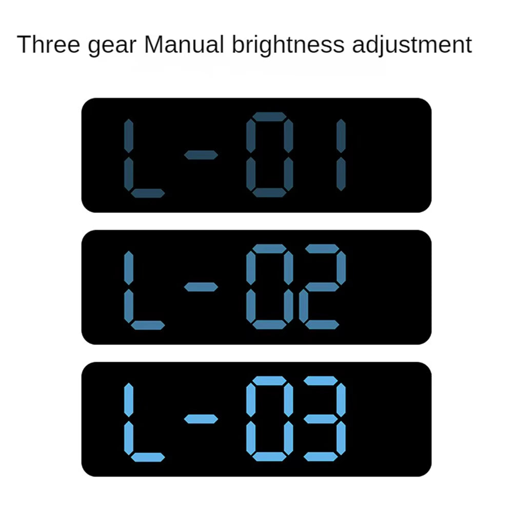 Large LED Digital Wall Clock – With Temperature, Humidity &amp; Week Display