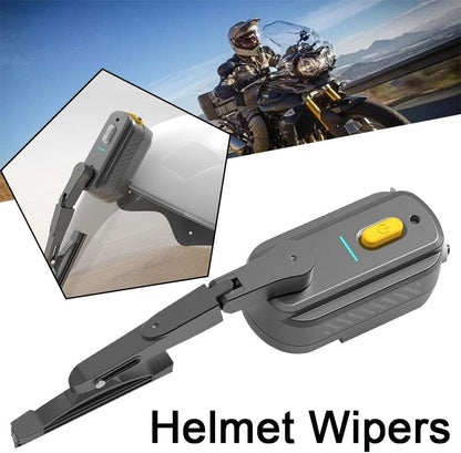 Rechargeable Motorcycle Helmet Wiper – Universal Waterproof Windshield Wiper for Full Face Helmets (800mAh Battery)