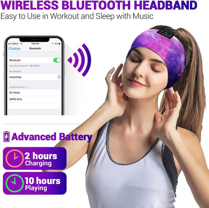 Bluetooth Sleep Headphones Headband | Wireless HD Stereo Speakers | Ultra-Thin Design for Side Sleepers | Ideal for Sleep, Yoga, Travel &amp; Sports