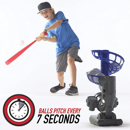 Franklin Sports MLB Electronic Baseball Pitching Machine – Adjustable Height for Kids &amp; Teens