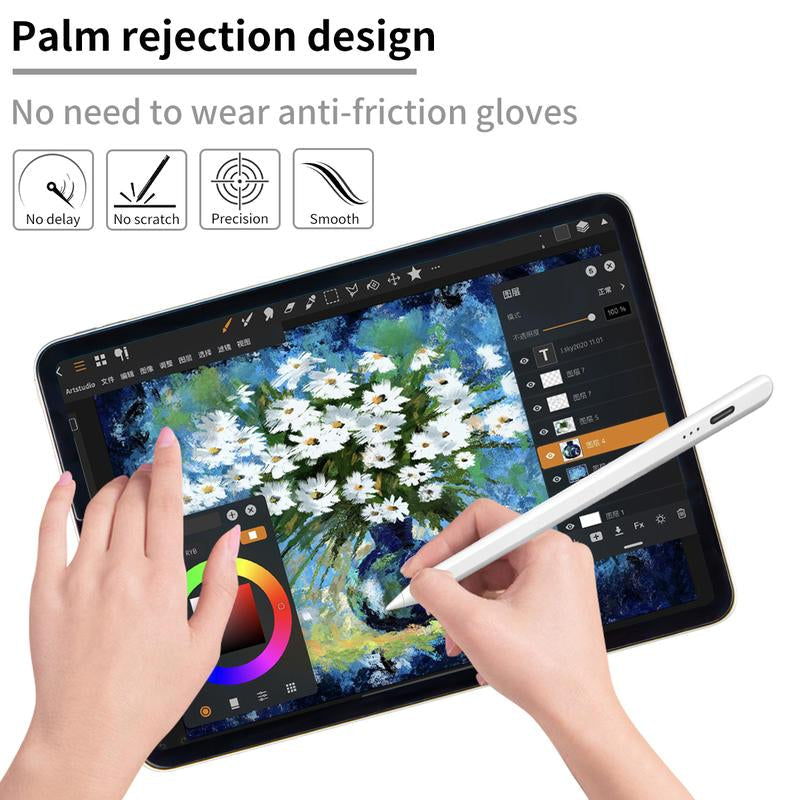 Stylus Pen for Ipad,Fast Charge,With Palm Rejection Tilt Sensitivity, Pencil Compatible with Ipad 6/7/8/9/10, Pro12.9&amp;11&quot;,Air3/4/5, Mini5/6