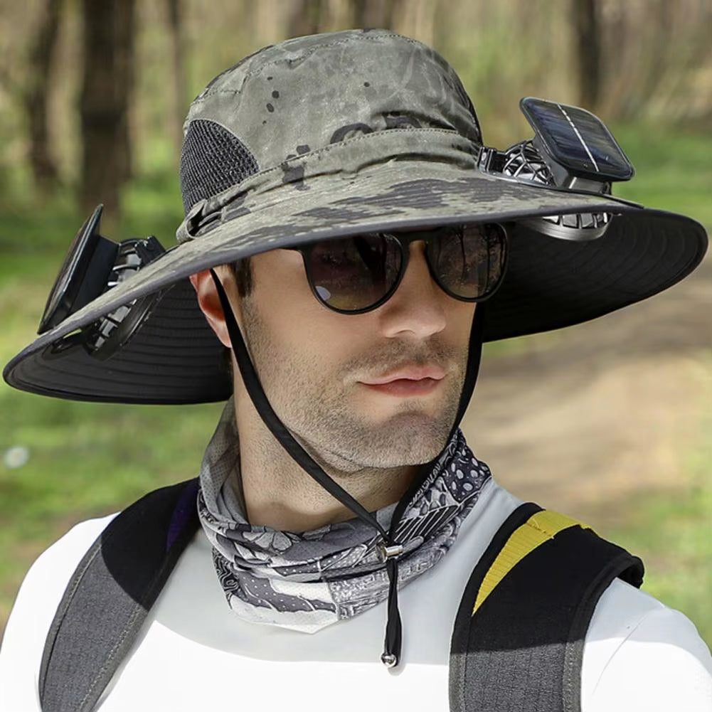 BreezeGuard™ Solar Fan Hat – Stay Cool with Hands-Free Sun-Powered Comfort