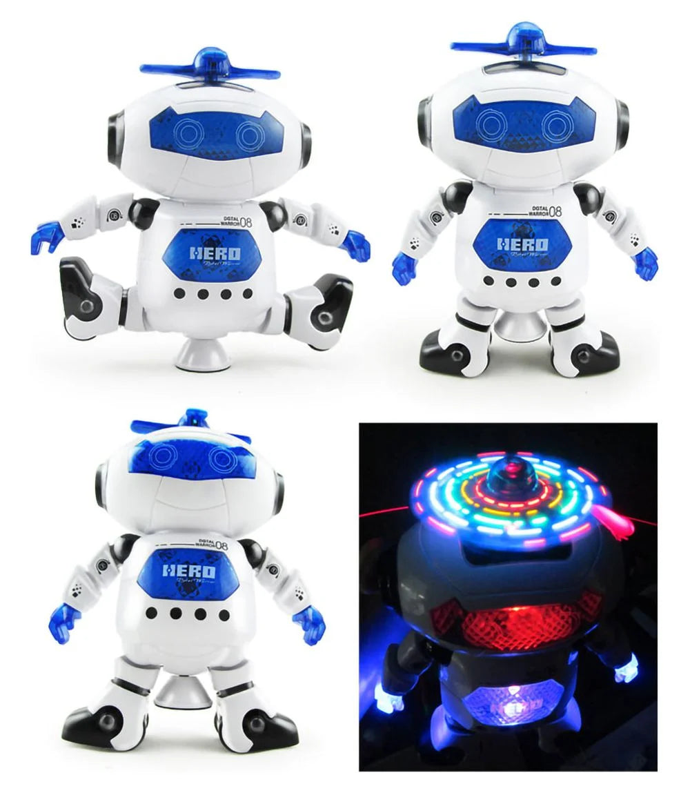 Intelligent Robot Toy for Kids – Walking, Dancing, Singing, 360° Spinning, Flashing Lights, Birthday Gift for Toddlers