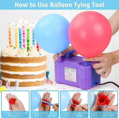 Electric Air Balloon Pump – Portable Dual Nozzle Inflator for Party Decorations