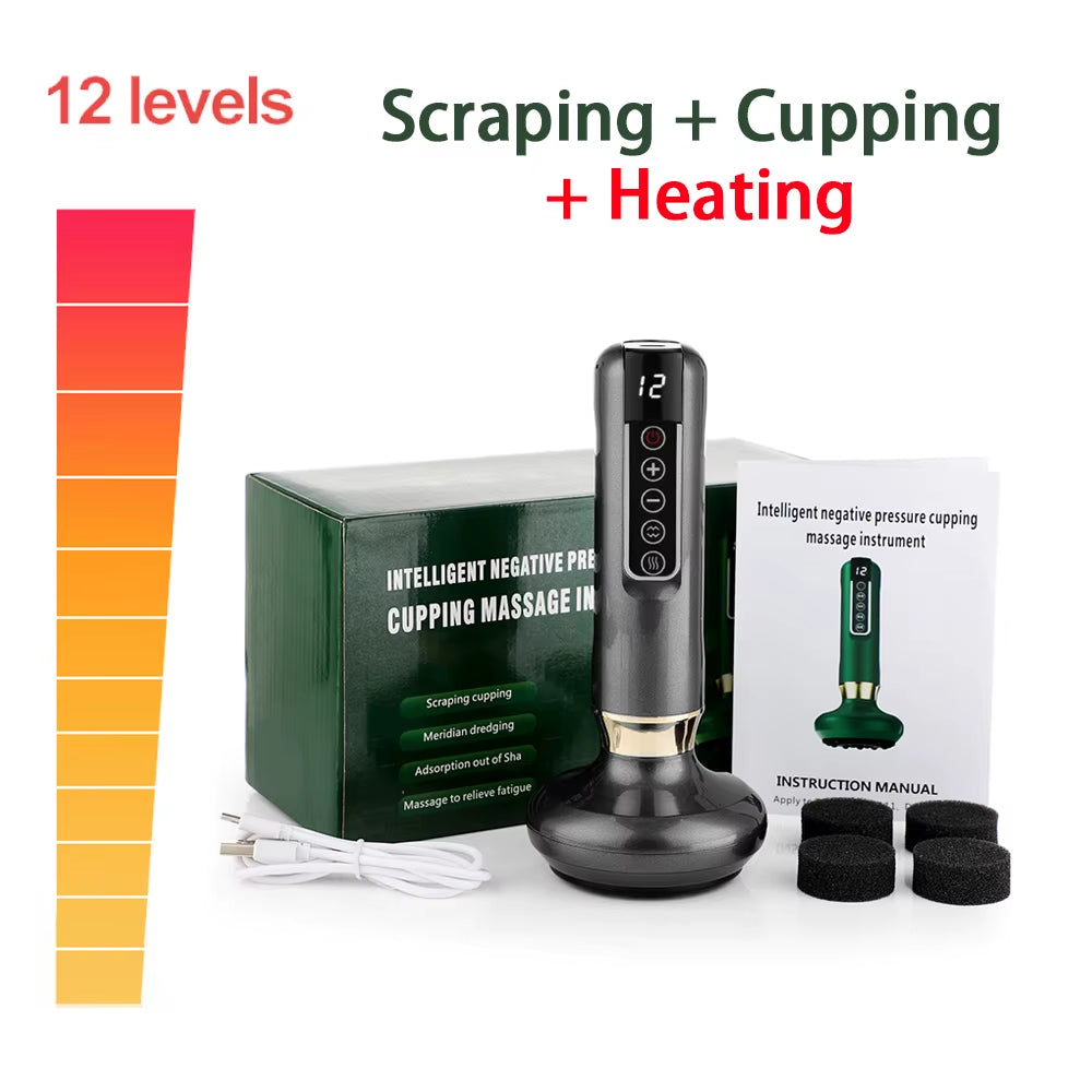 SculptEase™ Magnetic Cupping Massager – Rechargeable Body Scraping &amp; Cellulite Removal Therapy Tool