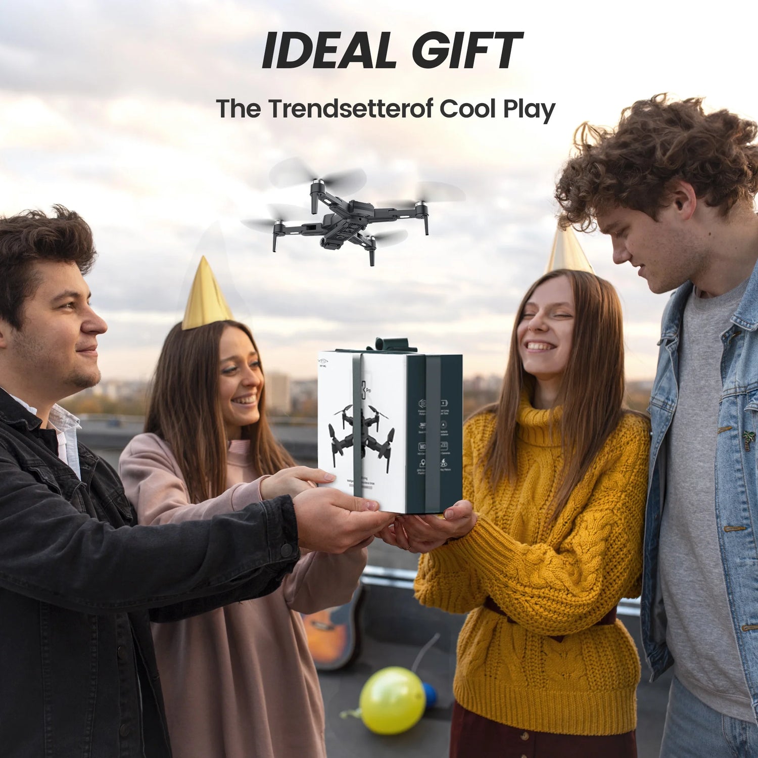 B3-PRO GPS Foldable Drone with 4K HD Camera – Brushless Motor, Dual Batteries, Black