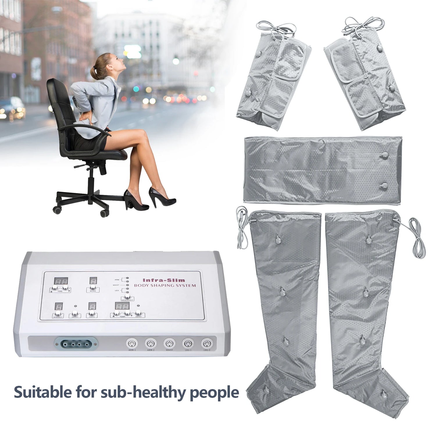 Far-Infrared Ray Heating Air Pressure Slimming Suit Pressotherapy Body Contouring Weight Loss SPA Machine