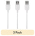 (3-Pack) 6Ft USB-C to USB-A Charging Cable | USB-IF Certified | Fast Charge & Sync | Durable White Cables for Phones, Tablets & More