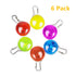 Water-Resistant Clip-On LED Collar Lights for Dogs & Cats – 6-Pack, 6 Colors, 5 Flashing Modes, Battery Included