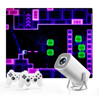 🎮 S40MAX Android 11 Gaming Projector – 1280x720P HD, 64GB TF Card, Dual WiFi, Wireless Gaming Controller – Home Theater &amp; Portable Entertainment