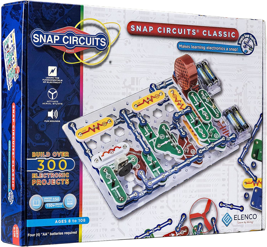 Snap Circuits Classic SC-300 Electronics Exploration Kit | Over 300 Projects | STEM Learning Toy for Kids Ages 8+