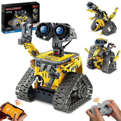 Sillbird STEM Building Toys – 3-in-1 Remote &amp; APP Controlled Wall Robot Kit