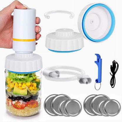 Electric Mason Jar Vacuum Sealer with Electric Vacuum Pump – Preserve Freshness Easily