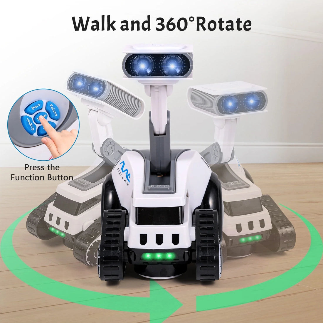 Smart Electronic Dancing Robot Toy for Kids – Music, Light-Up Eyes &amp; Adjustable Volume, Toddler Gift for Boys &amp; Girls