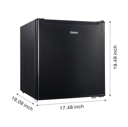 Galanz 1.7 Cu Ft Single Door Mini Fridge (GL17BK) – Black | Compact, Efficient Cooling