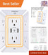 USB Wall Charger Surge Protector 6-Outlet Extender with Night Light & 2 USB Ports