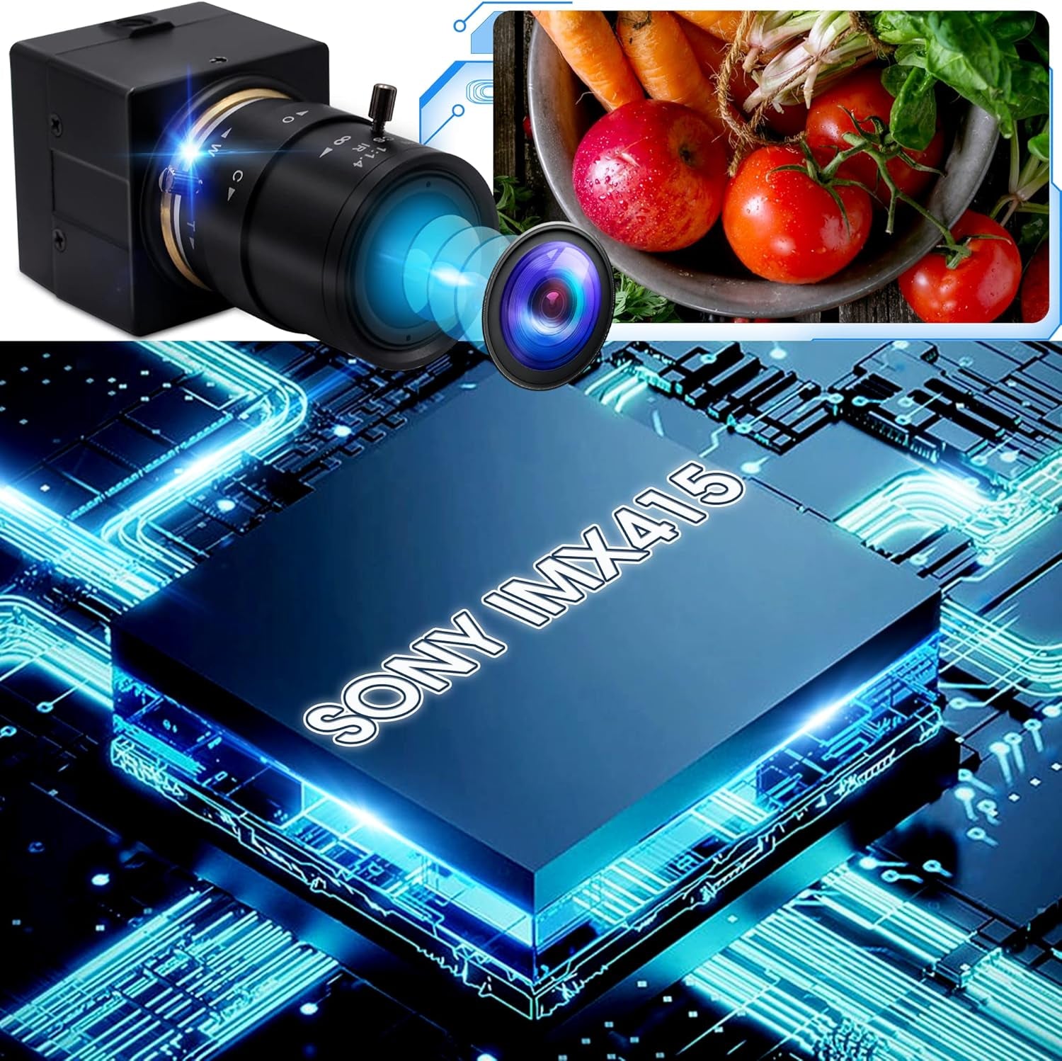 4K Ultra HD USB Camera with 2.8–12mm 4X Varifocal Manual Lens – UVC Compliant USB Webcam for Conference Calls, Live Streaming &amp; OpenCV Support