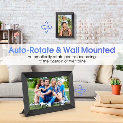 10.1-Inch Smart Digital Photo Frame with 32GB Storage, WiFi &amp; App Control 
