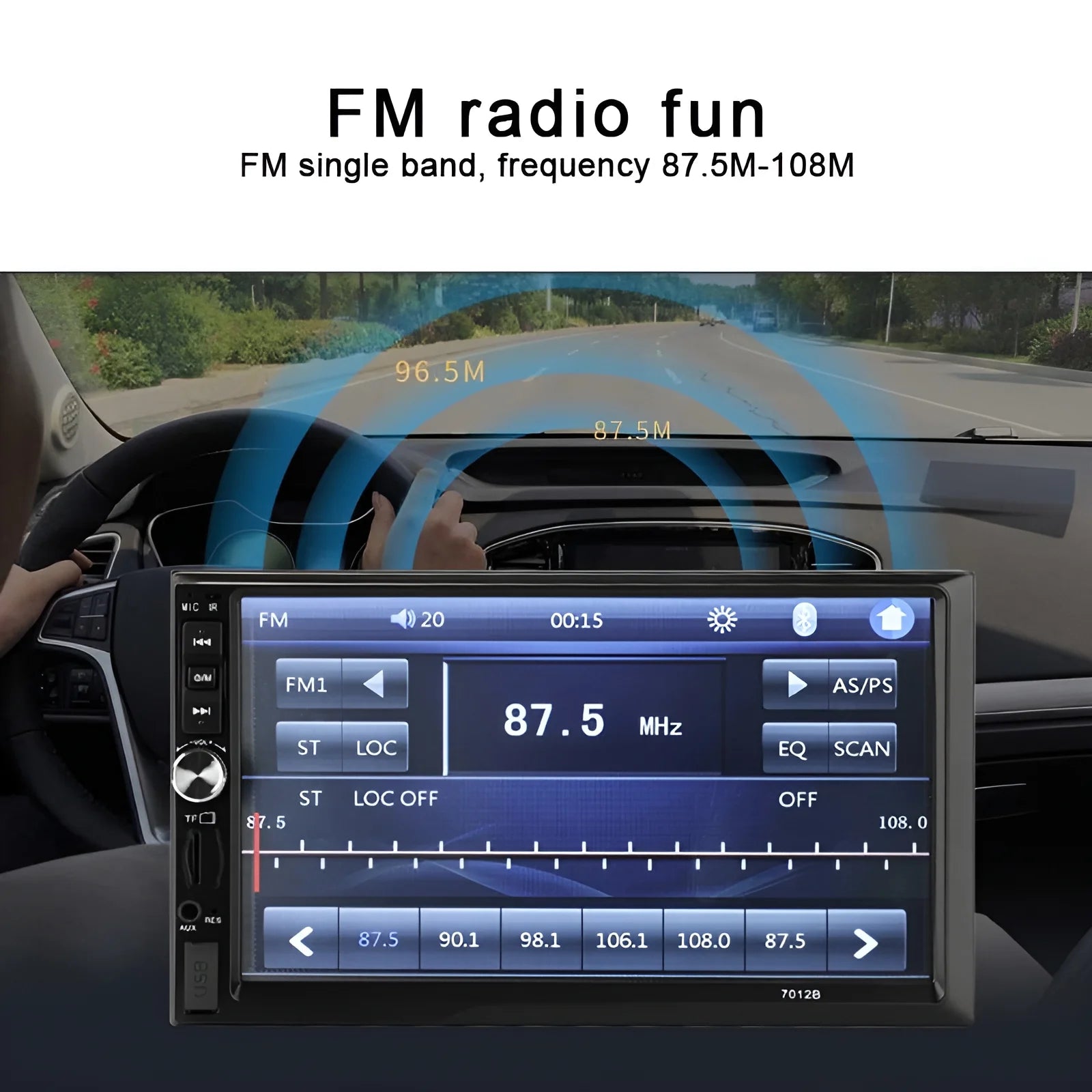 Double Din Car Stereo with 7-Inch HD Touch Screen  Multimedia Car Radio Player | Bluetooth | FM | USB | AUX | Rear Camera Input | Mirror Link | Car Audio Entertainment System