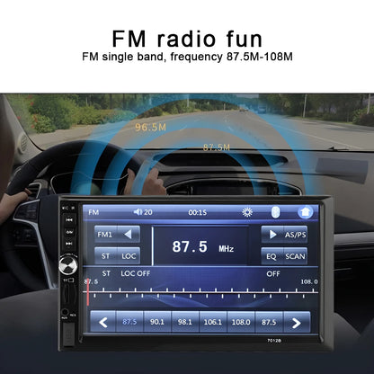 Double Din Car Stereo with 7-Inch HD Touch Screen  Multimedia Car Radio Player | Bluetooth | FM | USB | AUX | Rear Camera Input | Mirror Link | Car Audio Entertainment System