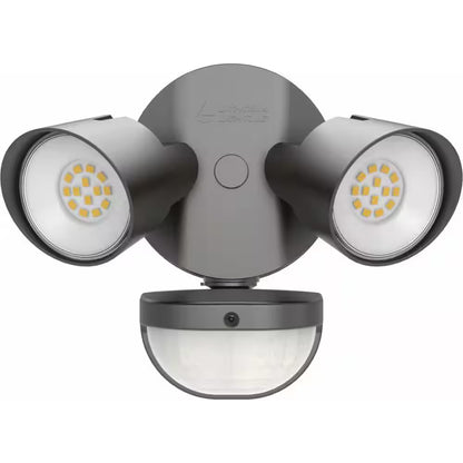 Contractor Select HGX Dark Bronze Motion Activated Outdoor Integrated LED Flood Light
