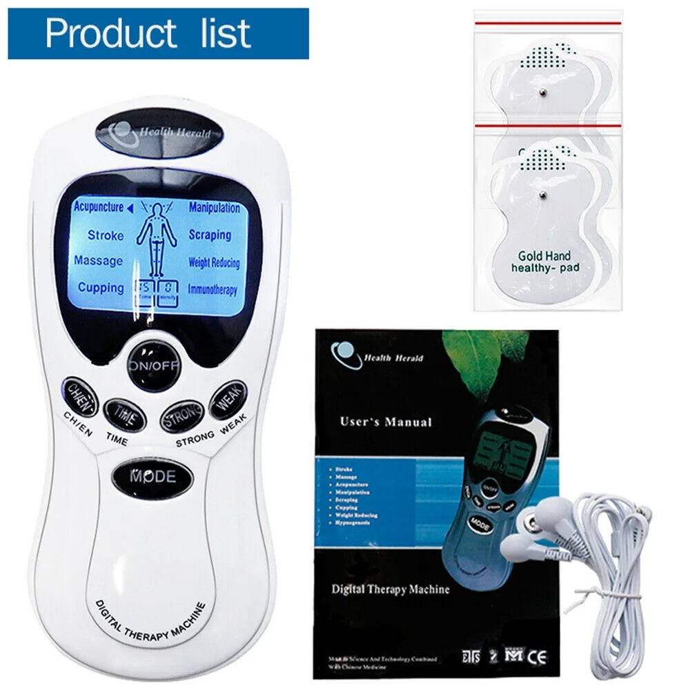 Electrical Stimulation Therapy Massager with Digital Display – TENS &amp; EMS Unit for Back, Neck, Muscle Pain Relief – 24 Modes, Rechargeable, Portable – Ideal Wellness Gift