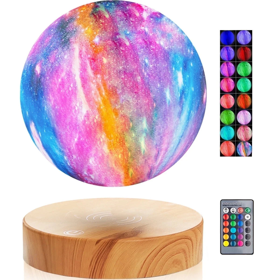 🌕 Levitating Moon Table Lamp – 16 Colors with Remote Control