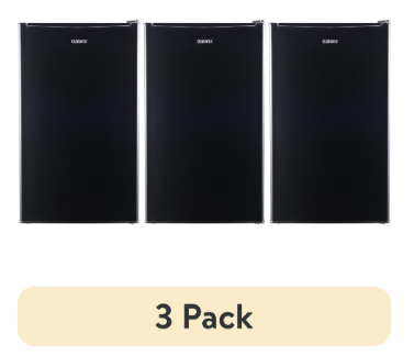 (3 Pack) 3.3 Cu. Ft. One Door Mini Fridge – Black | Energy Star Rated
