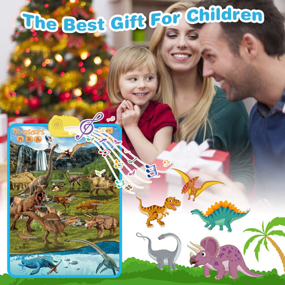 Upgraded Dinosaur Electronic Learning Chart – Interactive Educational Toy for Kids, Early Learning, Letters, Numbers &amp; Fun Facts