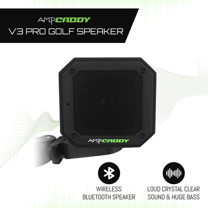 Golf Bluetooth Speaker with Mount – V3 Pro 15W Speaker with Loud Stereo Sound, Bass Boost, Long Battery Life &amp; Extended Bluetooth Range