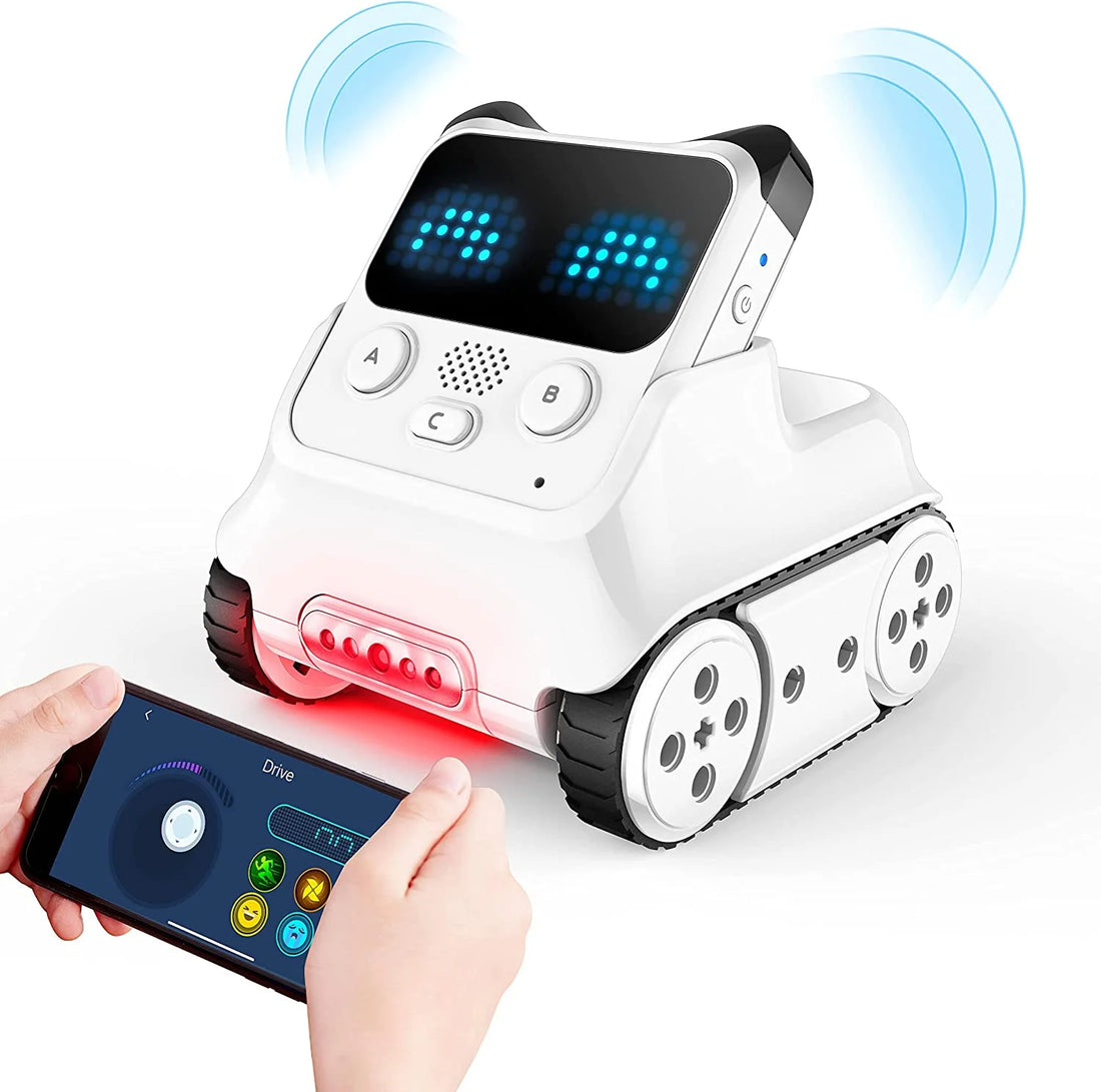 Codey Rocky 2-In-1 Coding Robot Toy for Kids  Programmable Remote Control Emo Robot Car | Supports Block-Based and Python Coding