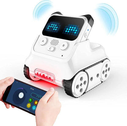 Codey Rocky 2-In-1 Coding Robot Toy for Kids  Programmable Remote Control Emo Robot Car | Supports Block-Based and Python Coding