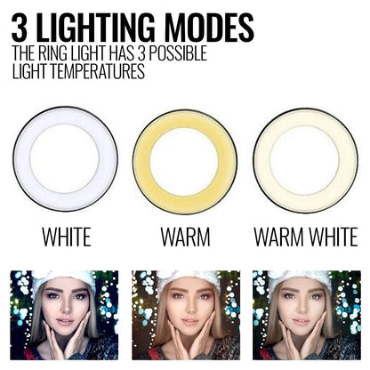 💡 LED Ring Light with Stand – Perfect for Makeup, Photography, Video, iPhone Selfies &amp; Streaming