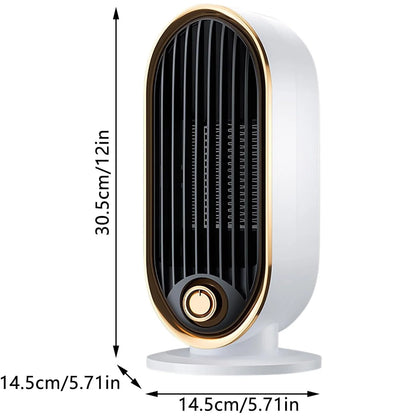 Small Electric Space Heater – 800W Fast Heating Ceramic Heater for Home, Bedroom, and Office
