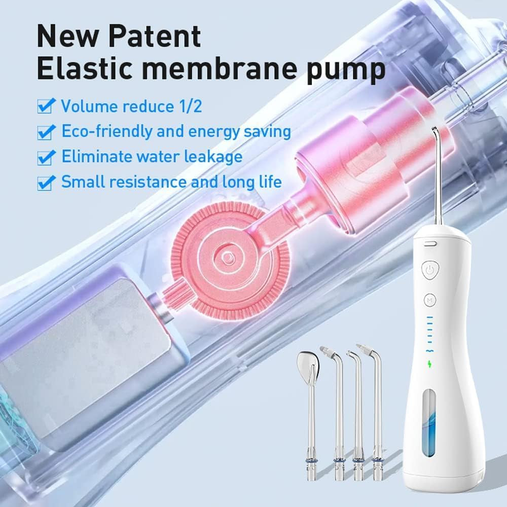 💧 Cordless Water Dental Flosser – 6 Modes, 300ML Water Tank, 4 Jet Tips | Powerful Oral Irrigator for Teeth Cleaning, Braces, and Gum Care