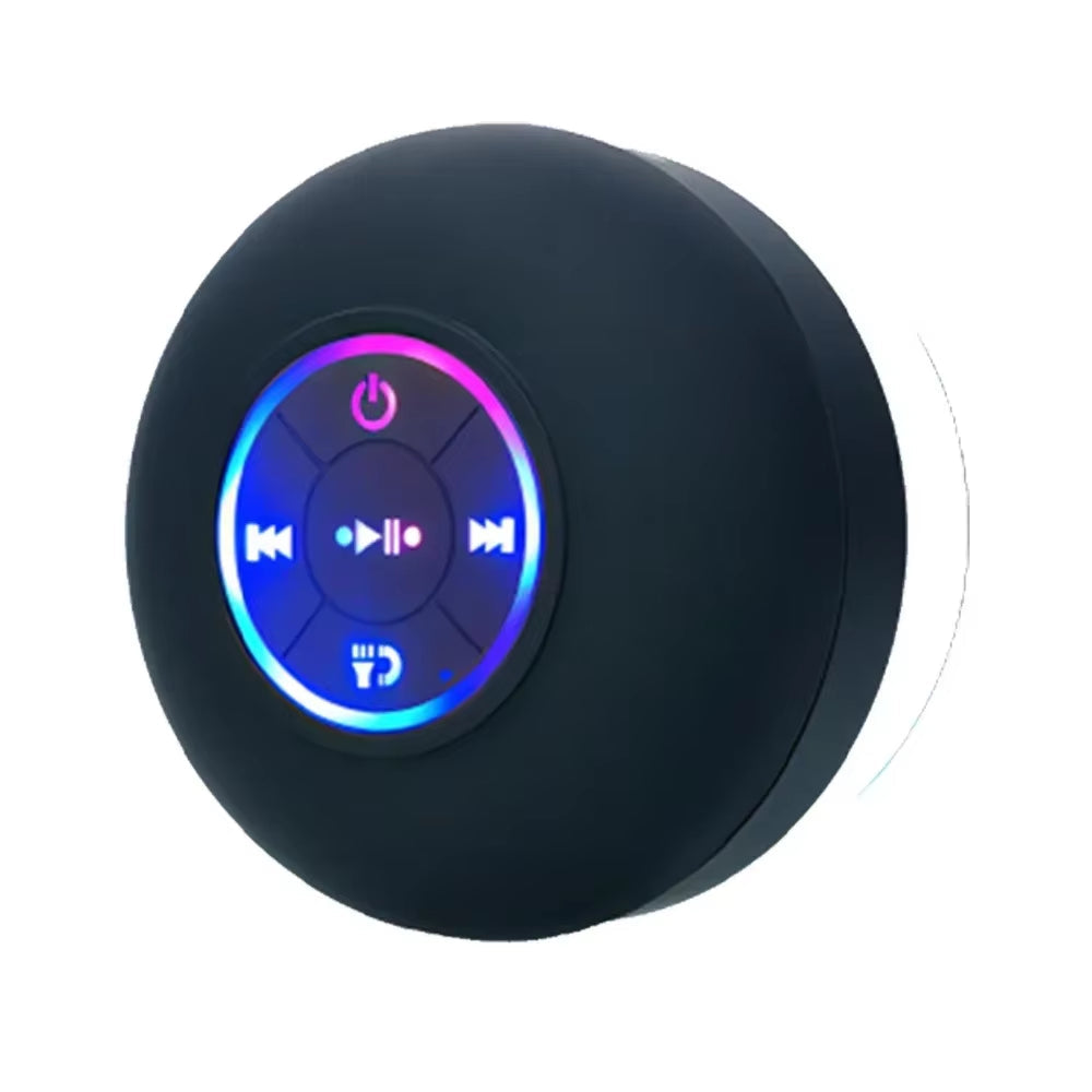 AquaBeat Mini: Waterproof LED Bluetooth Speaker with Powerful Sound &amp; Suction Cup Mount
