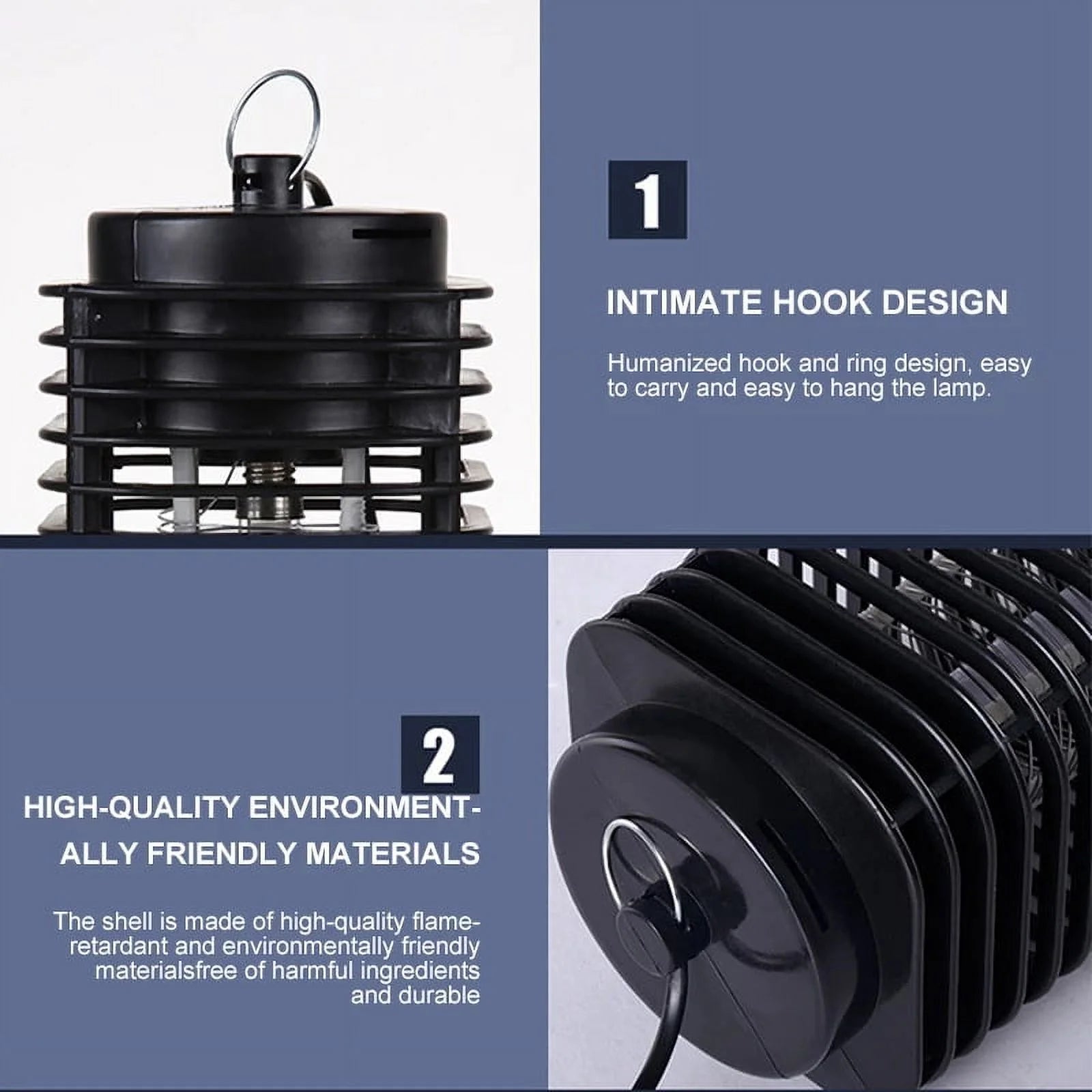 4000V Electric Mosquito Killer Zapper – LED Light Insect Trap Lamp for Flies, Bugs, and Pest Control Indoors &amp; Outdoors