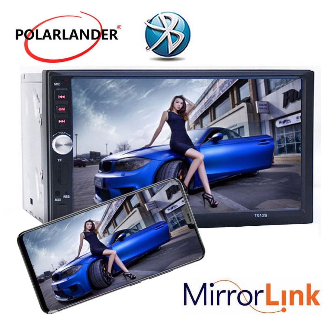 Double Din Car Stereo with 7-Inch HD Touch Screen  Multimedia Car Radio Player | Bluetooth | FM | USB | AUX | Rear Camera Input | Mirror Link | Car Audio Entertainment System