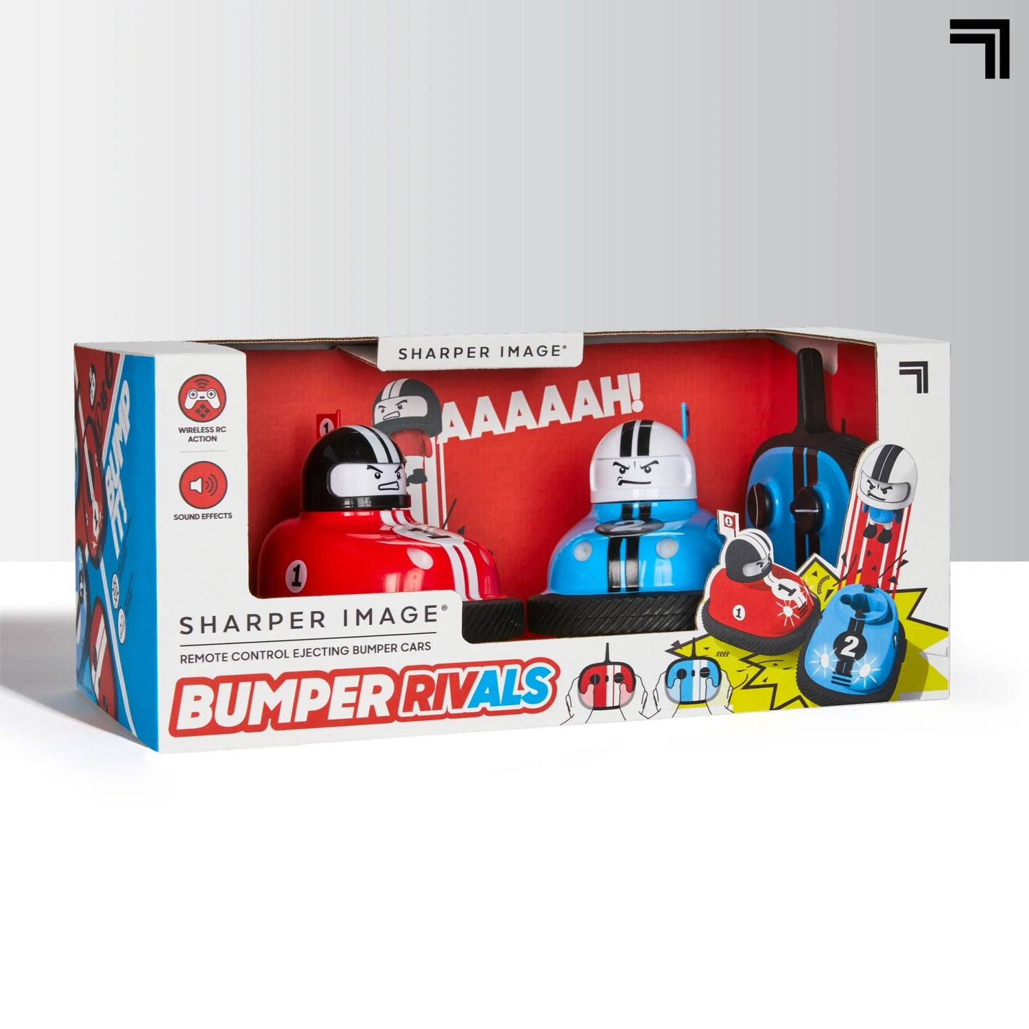 ® RC Remote Control Ejecting Bumper Rivals – 6-Piece Set with Wireless Controllers &amp; Sound Effects | Ages 8+ | Red &amp; Blue